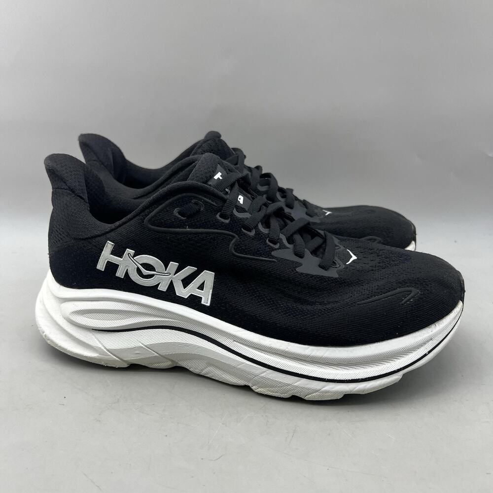 Hoka One One Clifton 10 Running Shoes Women Size 8 D Black Mesh Comfort Sneakers